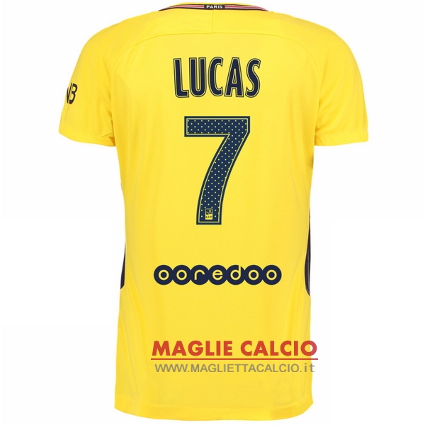 nuova maglietta paris saint germain 2017-2018 lucas 7 seconda